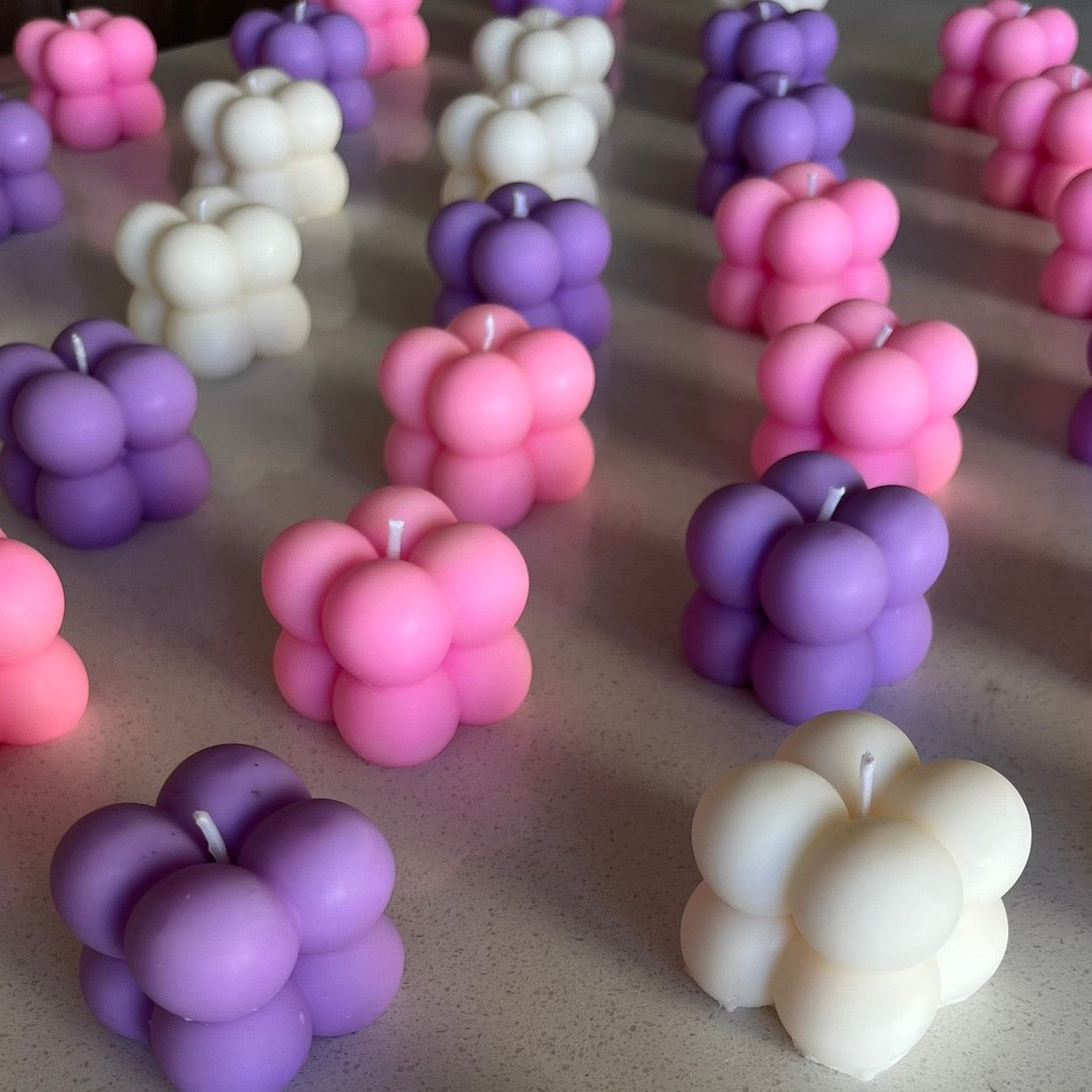 Velas de mini cubo 30 unidades
